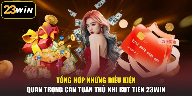 Rút tiền 23win Tổng hợp những điều kiện quan trọng cần tuân thủ khi rút tiền 23win